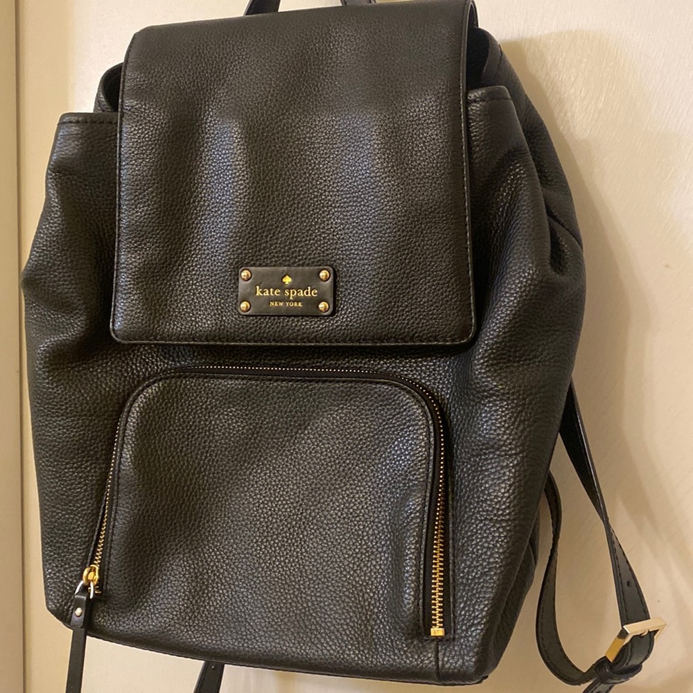 Kate Spade 100% leather backpack black